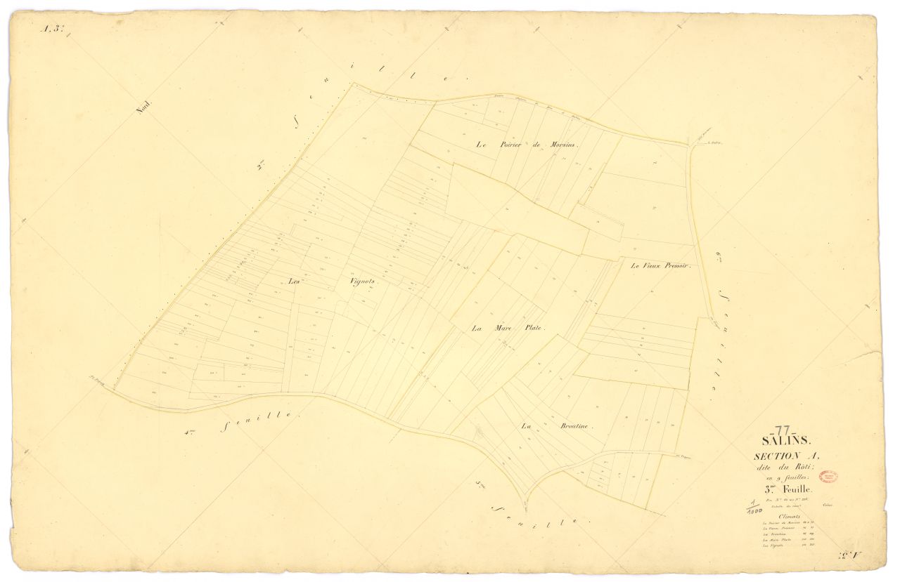 Section A dite du R�ti, en 9 feuilles, 3eme feuille