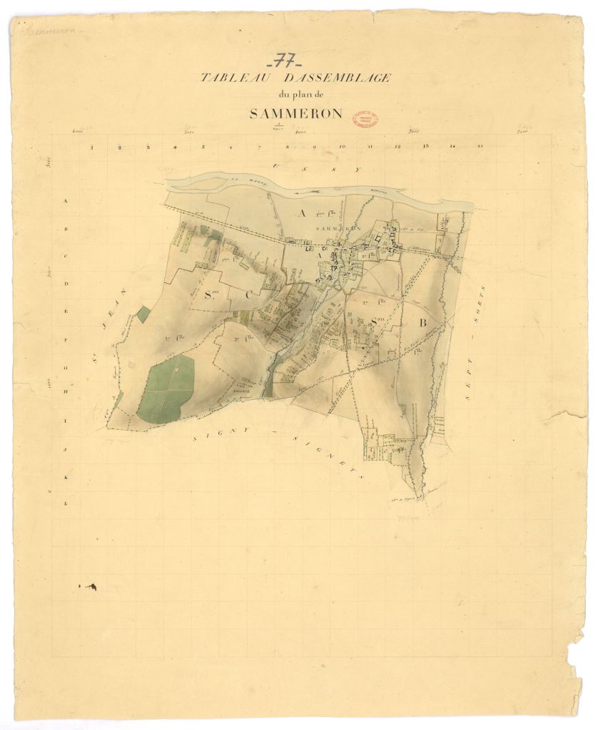 Tableau d'assemblage, 3 sections
