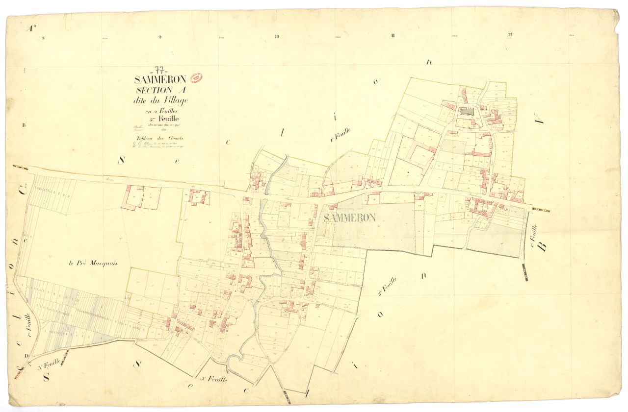 Section A dite du Village, en 2 feuilles, 2eme feuille