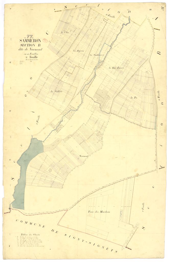 Section B dite de Narmont, en 4 feuilles, 3eme feuille