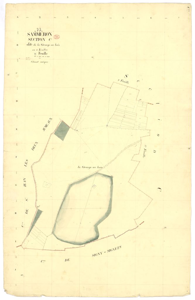 Section C dite de la Grange-au-Bois, en 3 feuilles, 2eme feuille