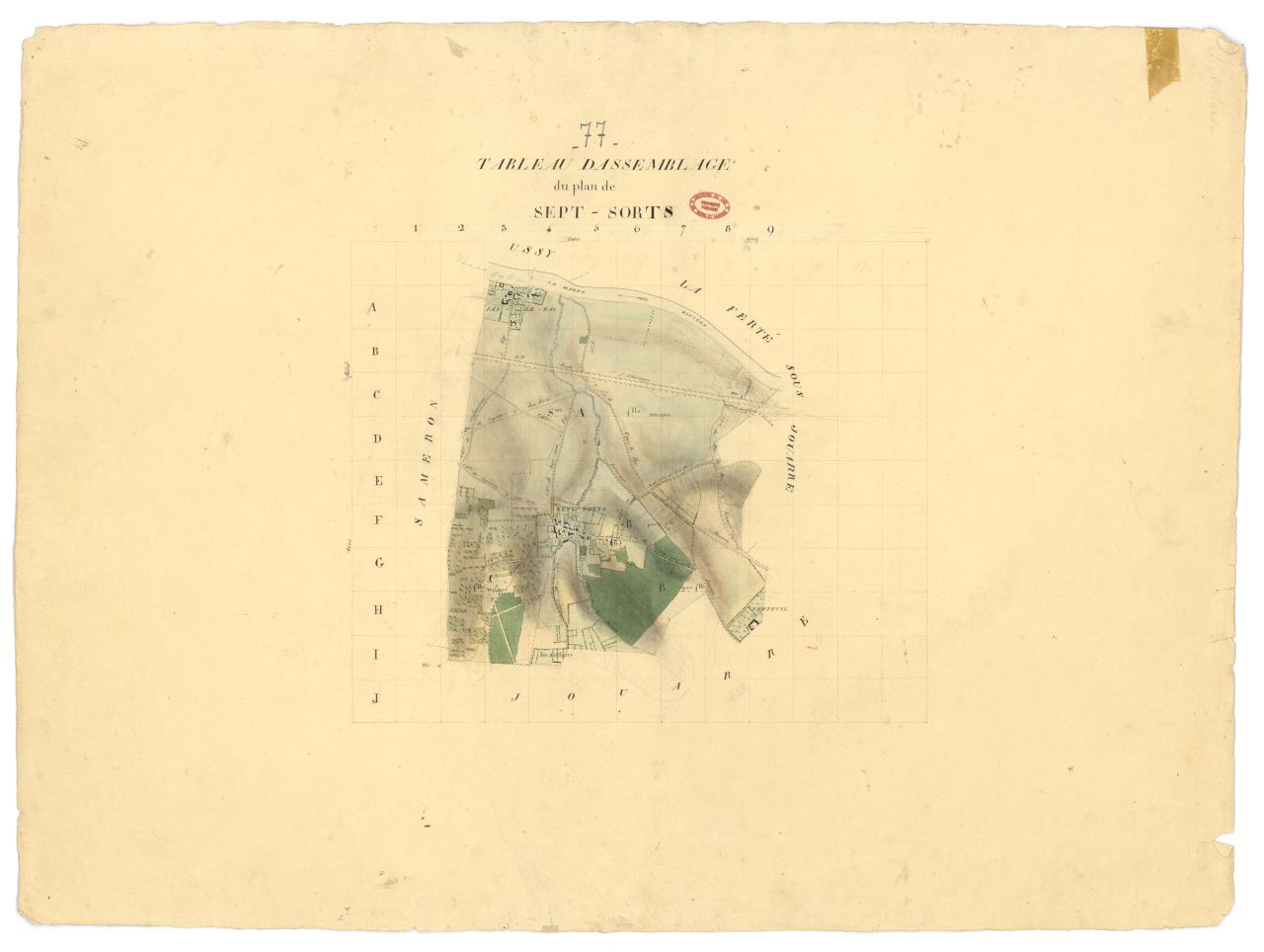 Tableau d'assemblage, 3 sections