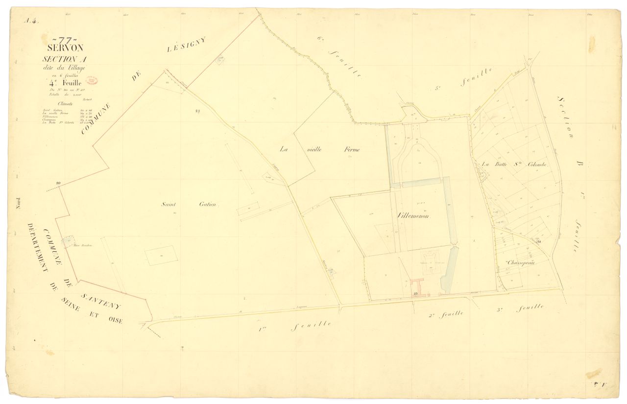 Section A dite du Village, en 6 feuilles, 4eme feuille