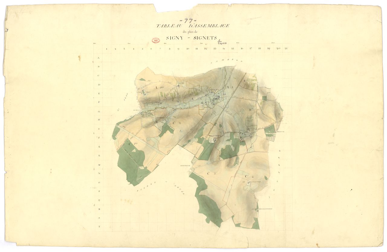 Tableau d'assemblage, 3 sections
