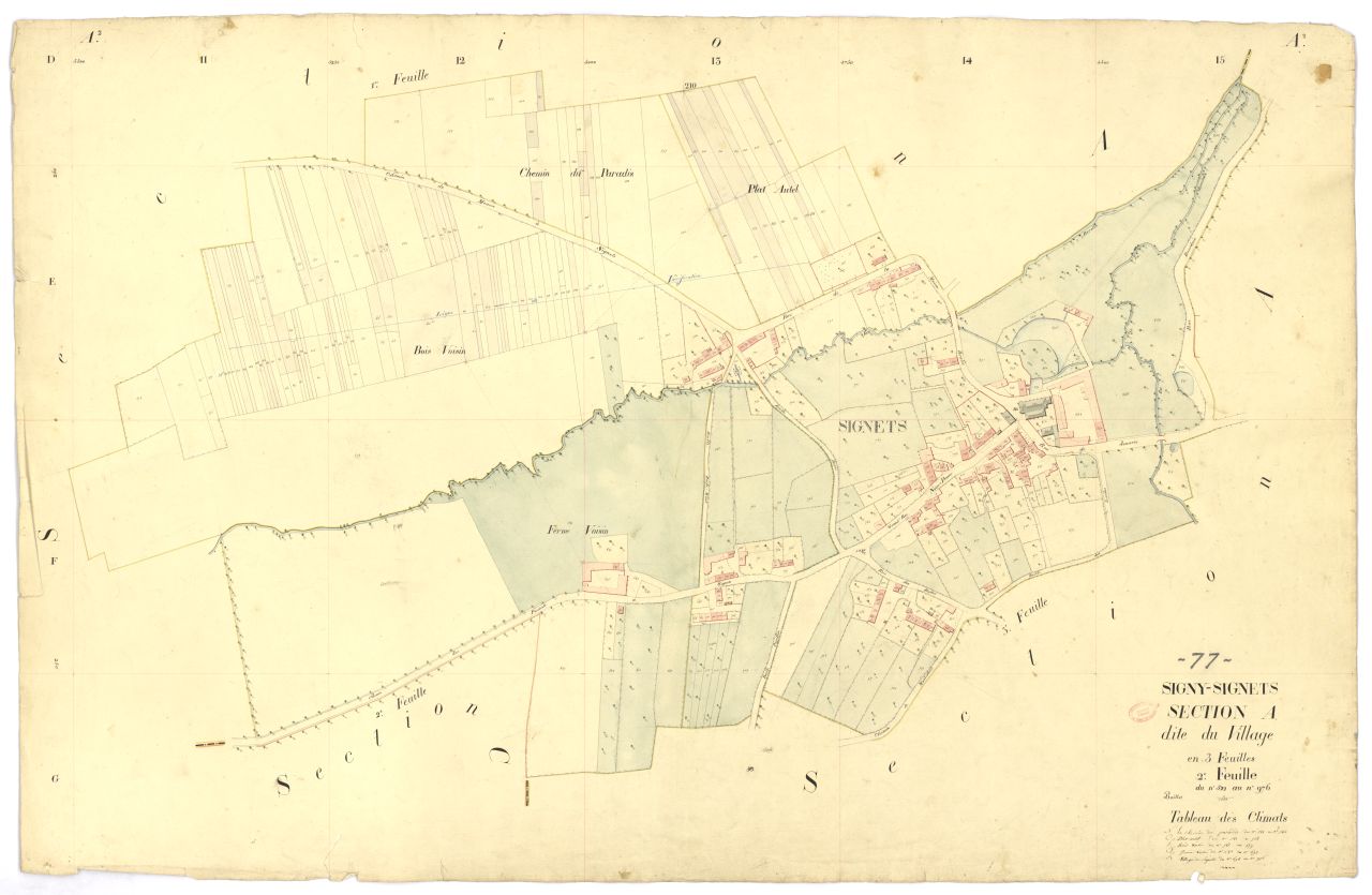 Section A dite du Village, en 3 feuilles, 2eme feuille
