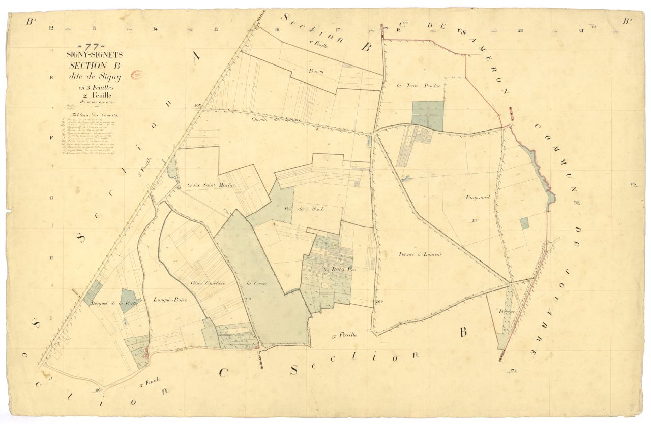 Section B dite de Signy, en 3 feuilles, 2eme feuille