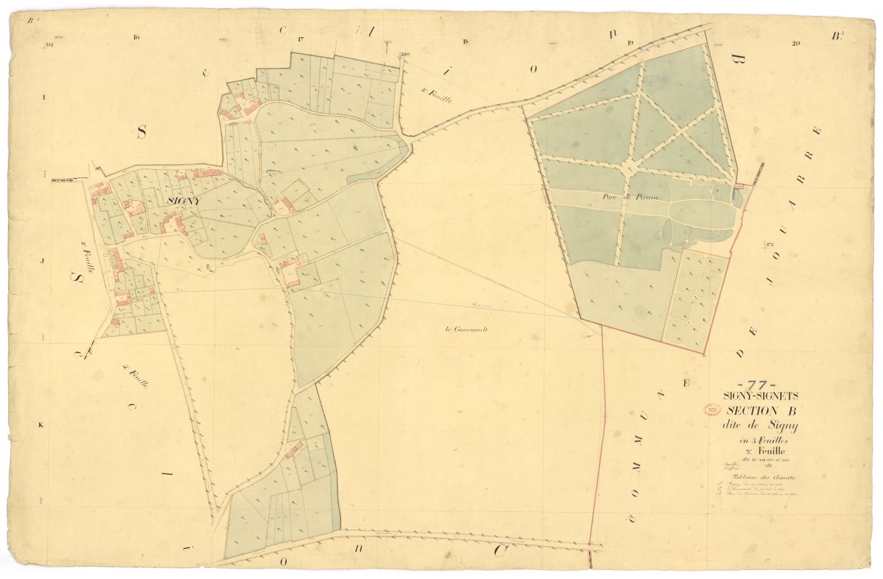 Section B dite de Signy, en 3 feuilles, 3eme feuille