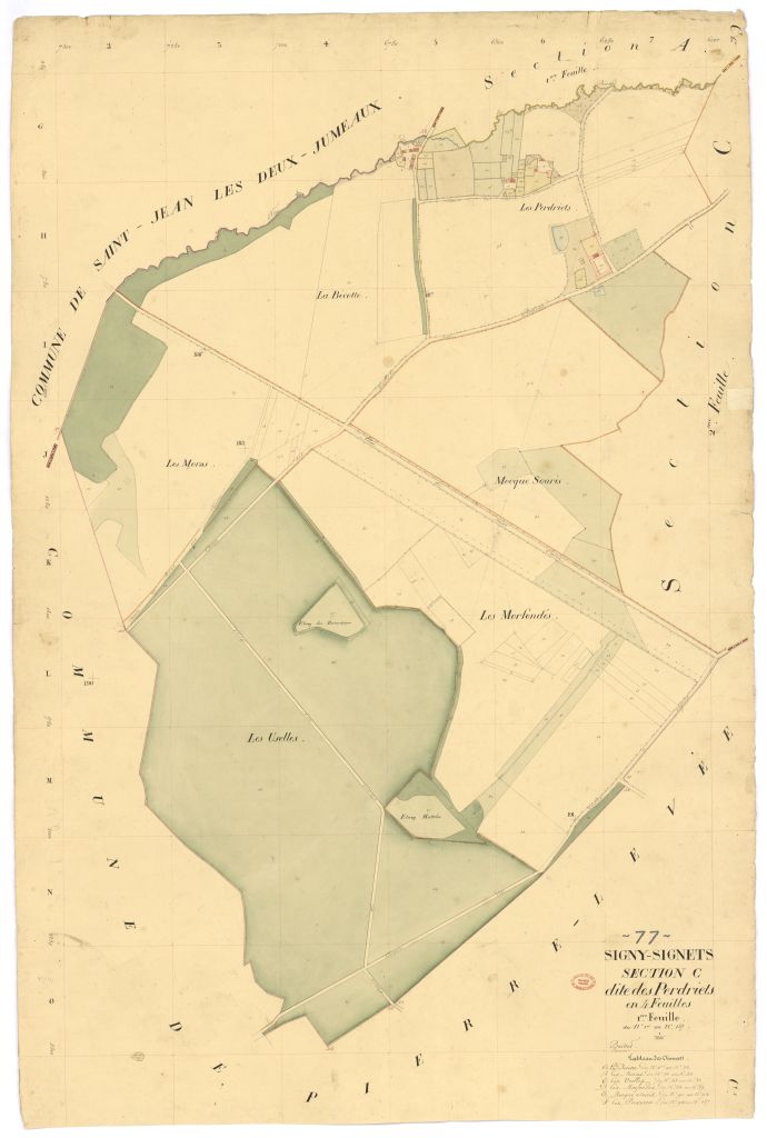 Section C dite de Perdriets, en 4 feuilles, 1ere feuille