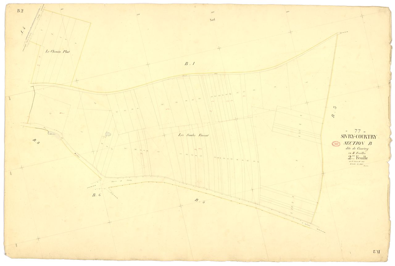 Section B dite de Courtry, en 8 feuilles, 2eme feuille