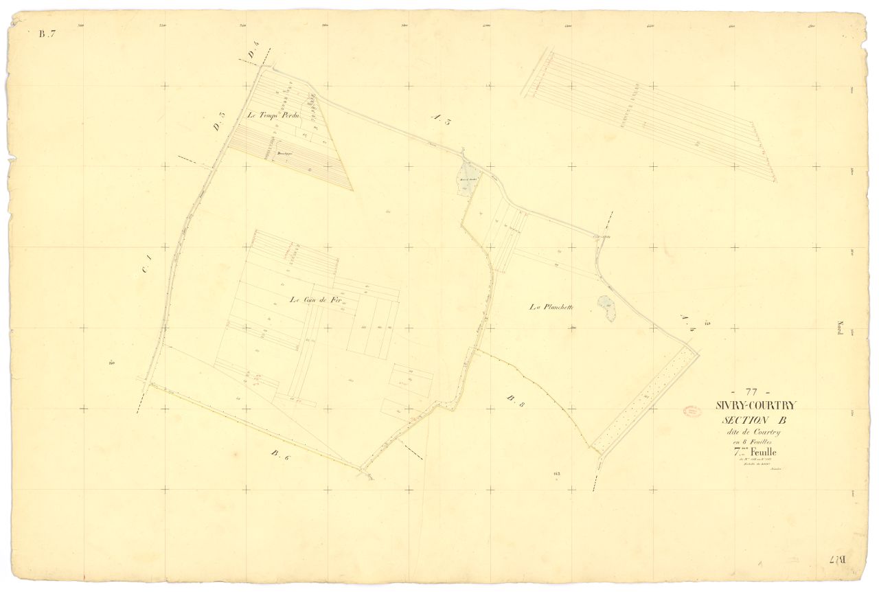 Section B dite de Courtry, en 8 feuilles, 7eme feuille