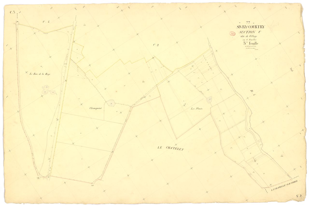 Section C dite du Village, en 6 feuilles, 3eme feuille