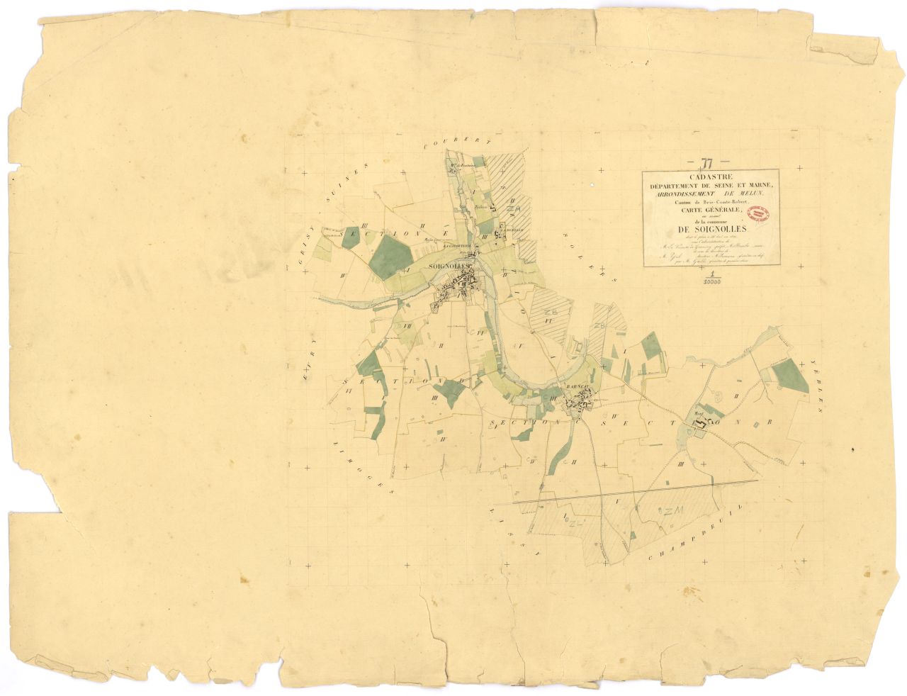 Tableau d'assemblage, 5 sections