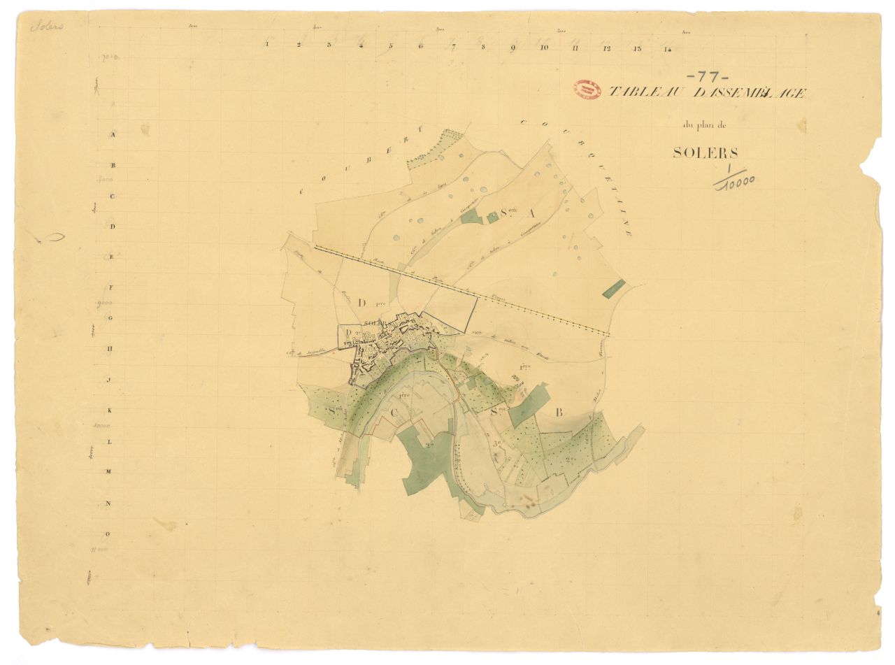 Tableau d'assemblage, 4 sections
