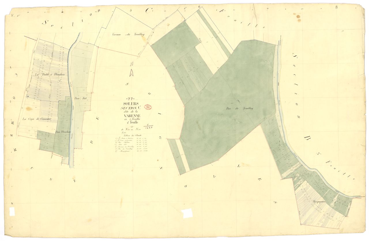 Section C dite de la Varenne, en 2 feuilles, 2eme feuille