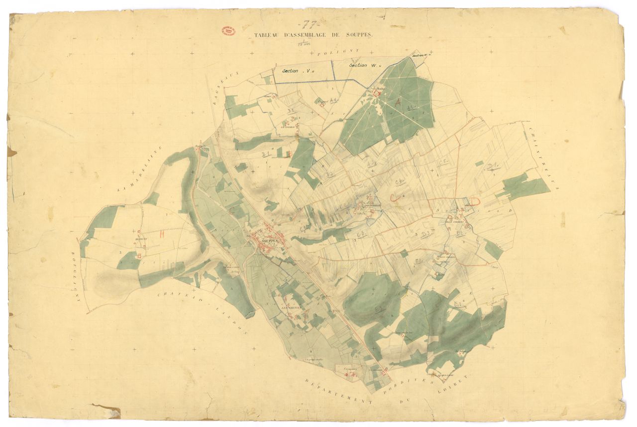 Tableau d'assemblage, 8 sections