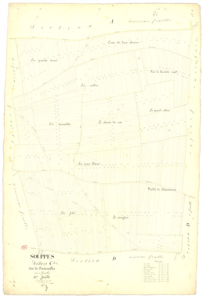 Section C dite de Fonteneilles, en 5 feuilles, 4eme feuille