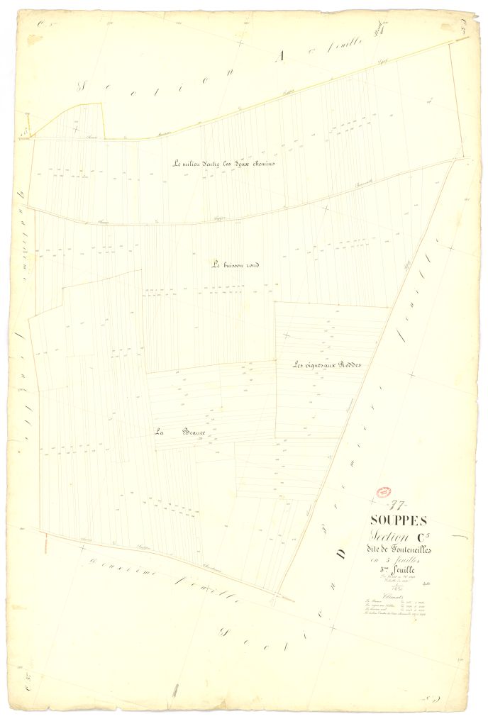 Section C dite de Fonteneilles, en 5 feuilles, 5eme feuille