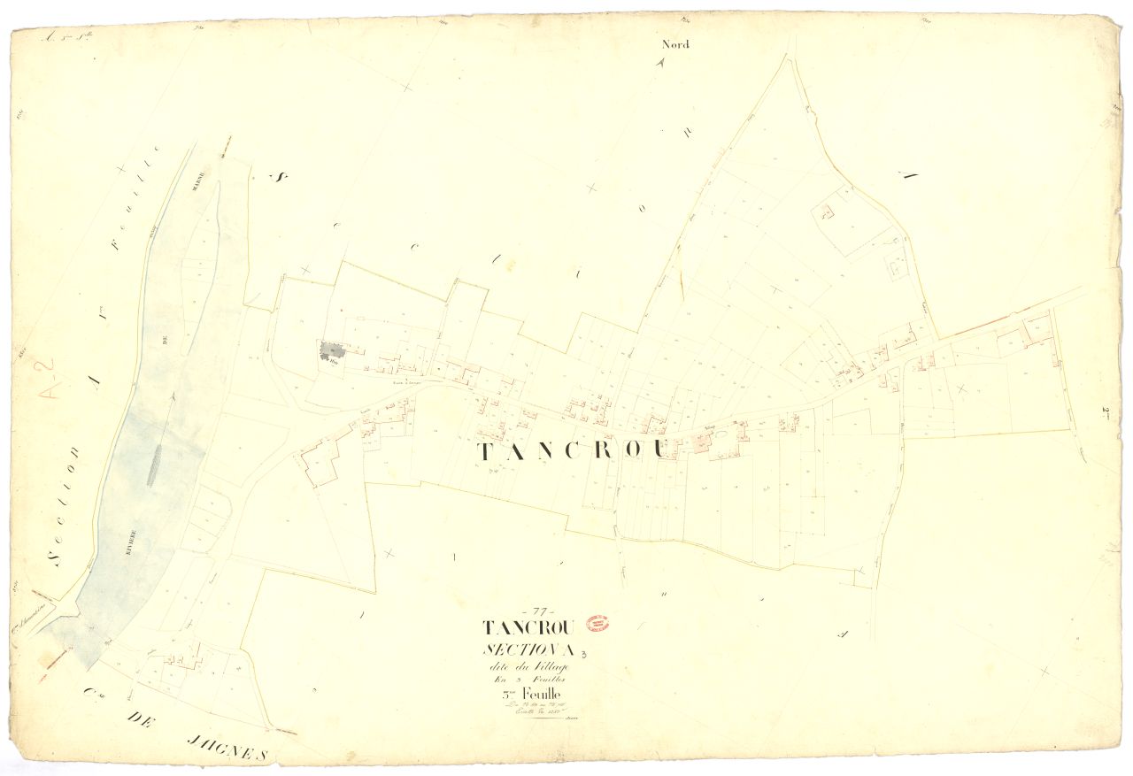 Section A dite du Village, en 3 feuilles, 3eme feuille
