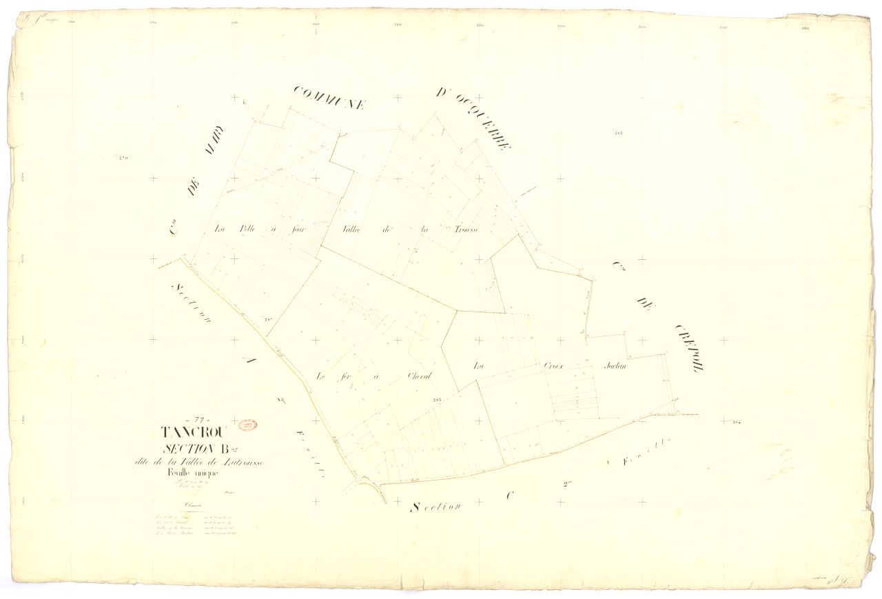 Section B dite de la Vallee-de-Latrousse, feuille unique