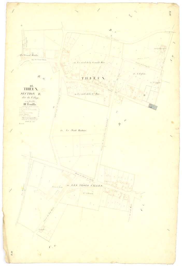 Section B dite du Village, en 4 feuilles, 3eme feuille