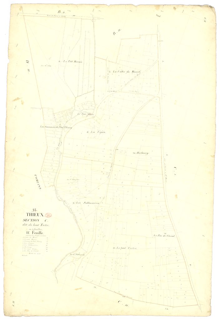 Section C dite du Haut-Tertre, en 3 feuilles, 2eme feuille
