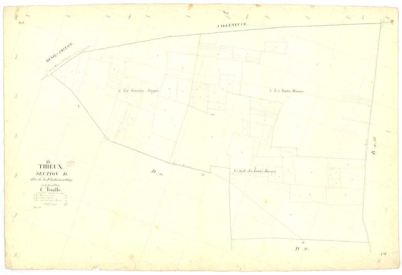 Section D dite de Flache-aux-Oies, en 3 feuilles, 1ere feuille