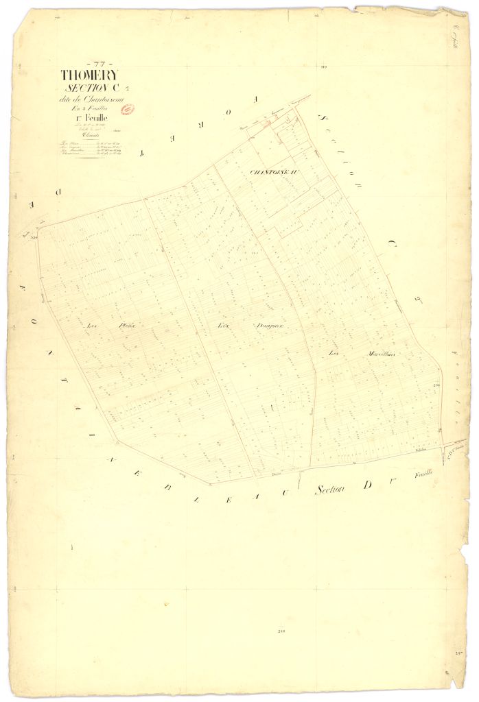 Section C dite de Chantoiseau, en 3 feuilles, 1ere feuille
