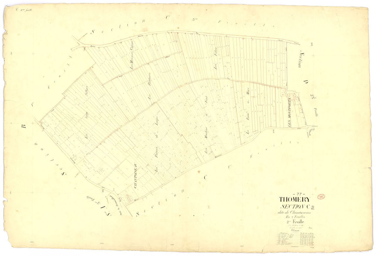 Section C dite de Chantoiseau, en 3 feuilles, 2eme feuille