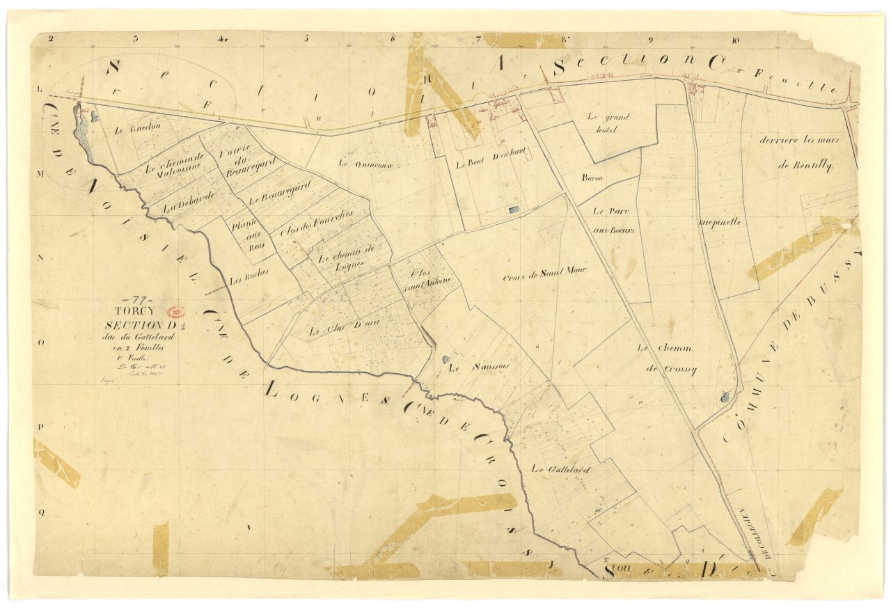 Section D dite de Gattelard, en 2 feuilles, 1ere feuille