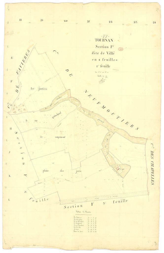 Section F dite de Ville, en 4 feuilles, 1ere feuille