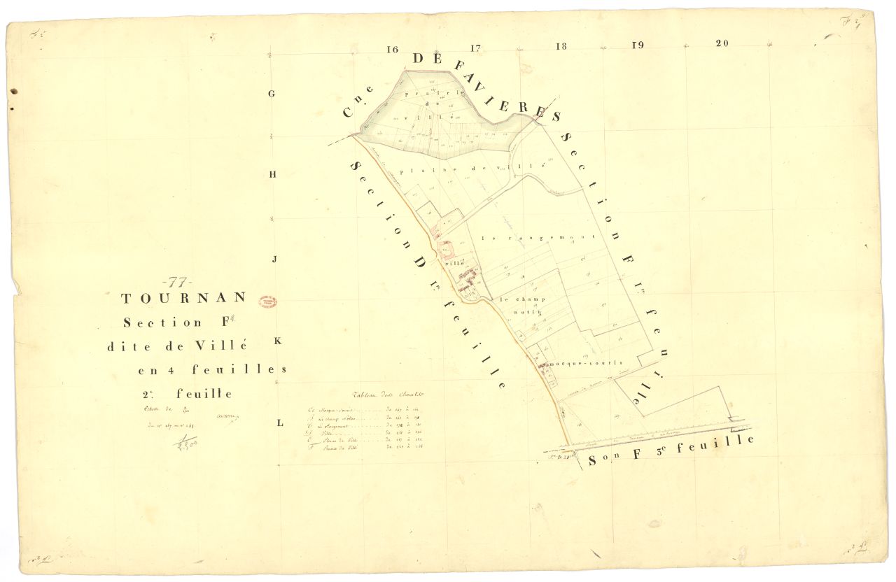 Section F dite de Ville, en 4 feuilles, 2eme feuille