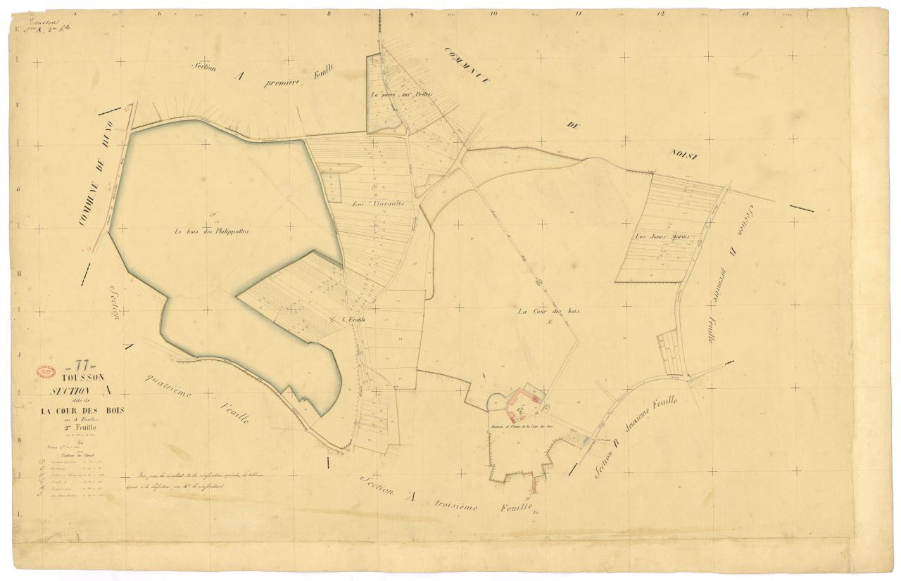 Section A dite de la Cour-des-Bois, en 5 feuilles, 2eme feuille