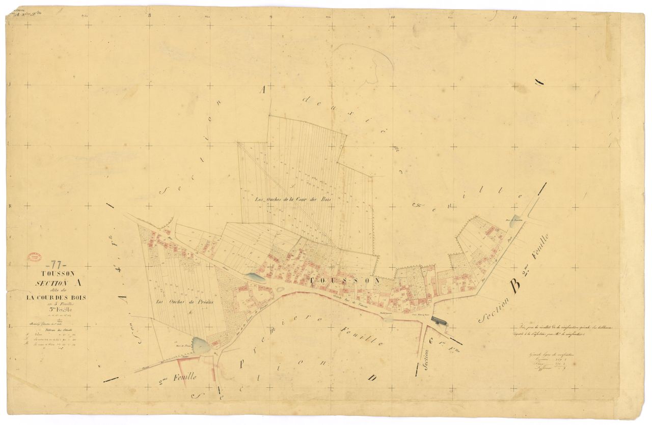 Section A dite de la Cour-des-Bois, en 5 feuilles, 3eme feuille
