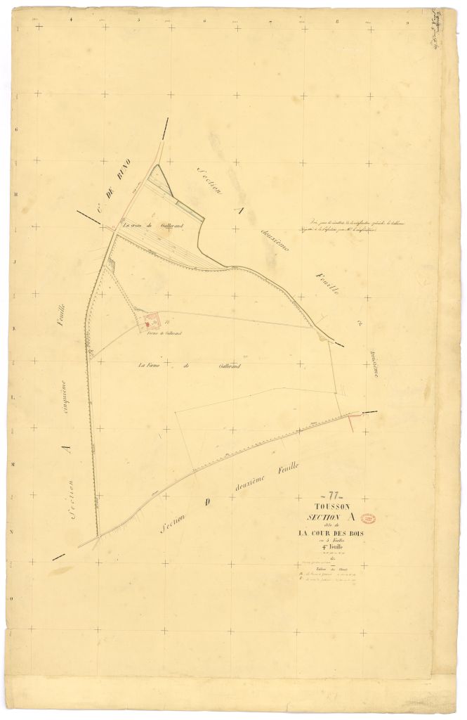 Section A dite de la Cour-des-Bois, en 5 feuilles, 4eme feuille
