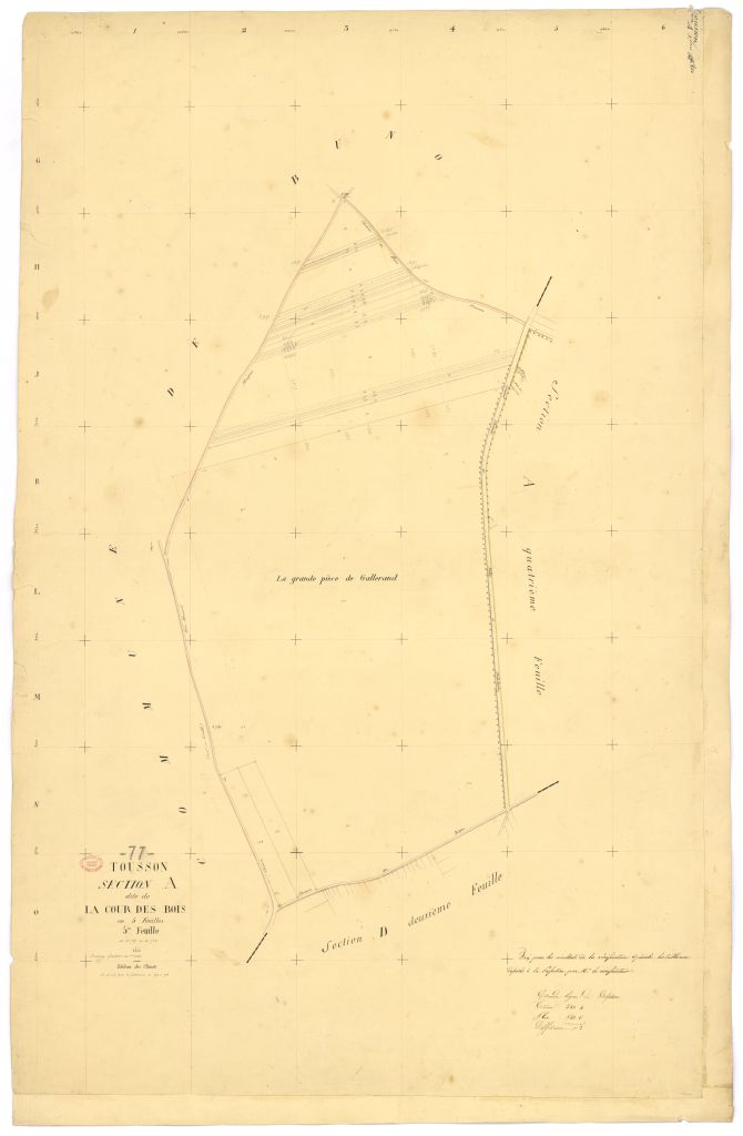 Section A dite de la Cour-des-Bois, en 5 feuilles, 5eme feuille
