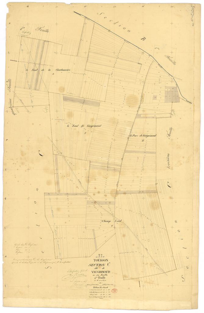 Section C dite de Vaugrimaud, en 6 feuilles, 2eme feuille