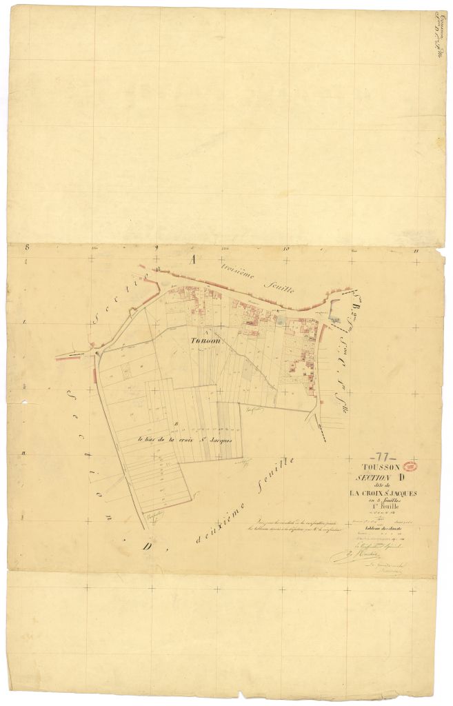 Section D dite de la Croix-Saint-Jacques, en 3 feuilles, 1ere feuille