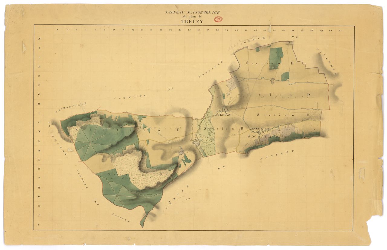 Tableau d'assemblage, 7 sections