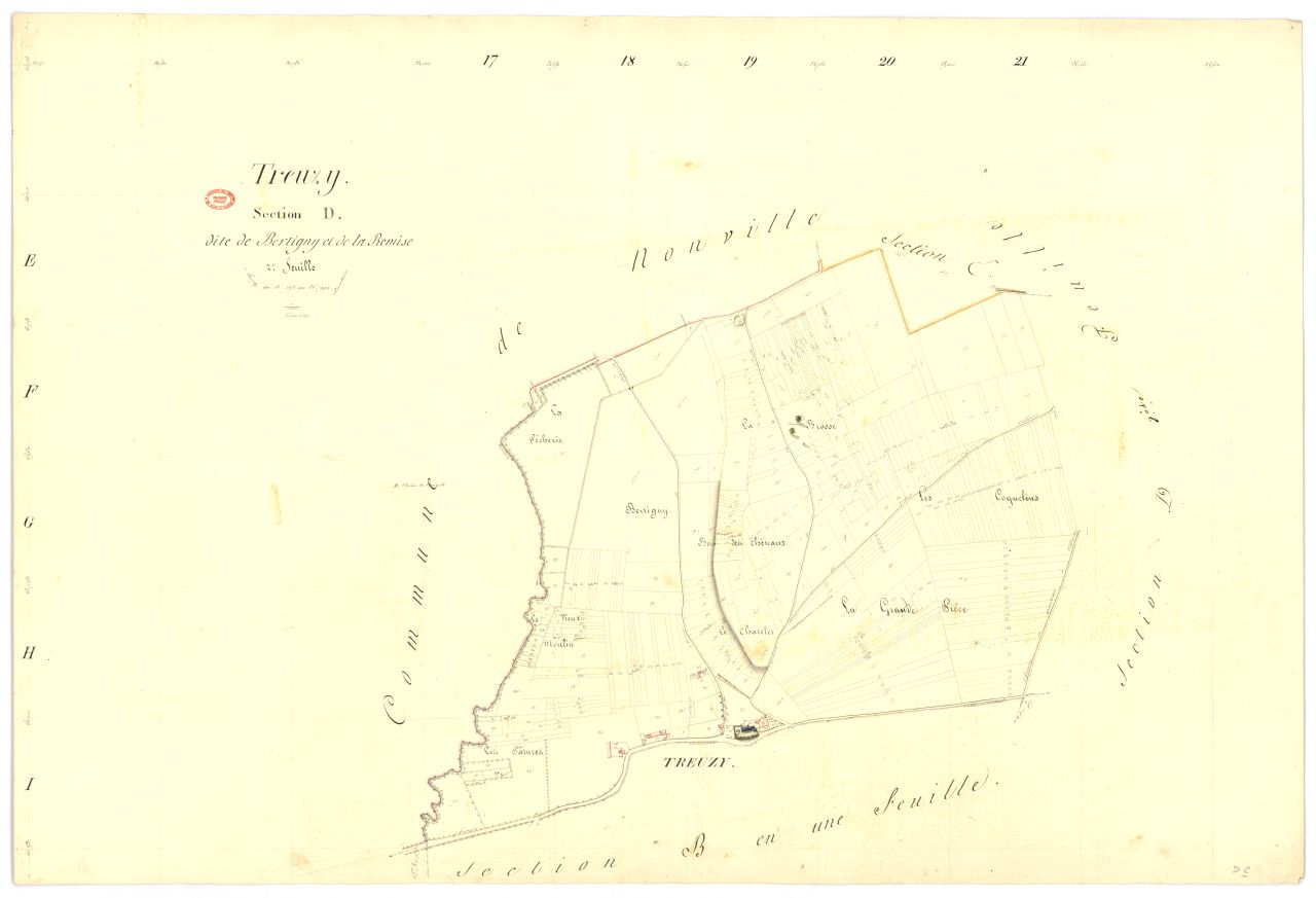 Section D dite de Bertigny et de la Remise, en 2 feuilles, 2eme feuille