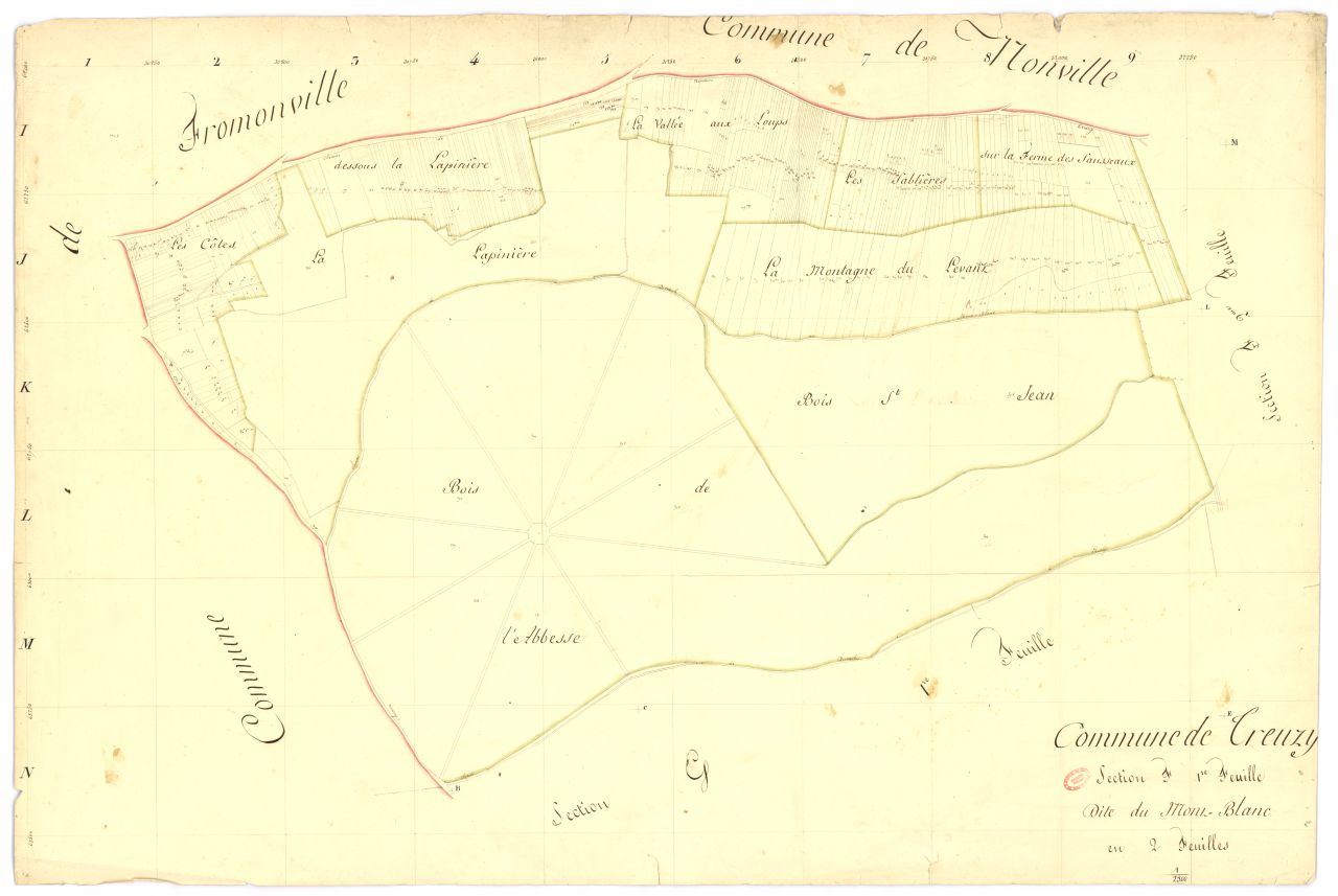 Section F dite du Mont-Blanc, en 2 feuilles, 1ere feuille