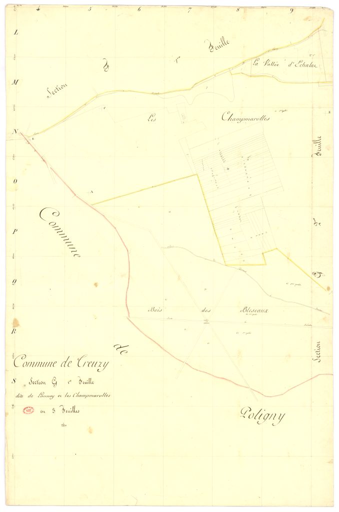 Section G dite de Launoy et de Champmarolles, en 3 feuilles, 1ere feuille