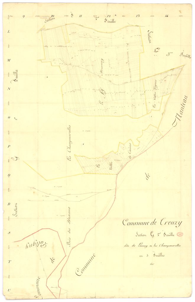 Section G dite de Launoy et de Champmarolles, en 3 feuilles, 2eme feuille
