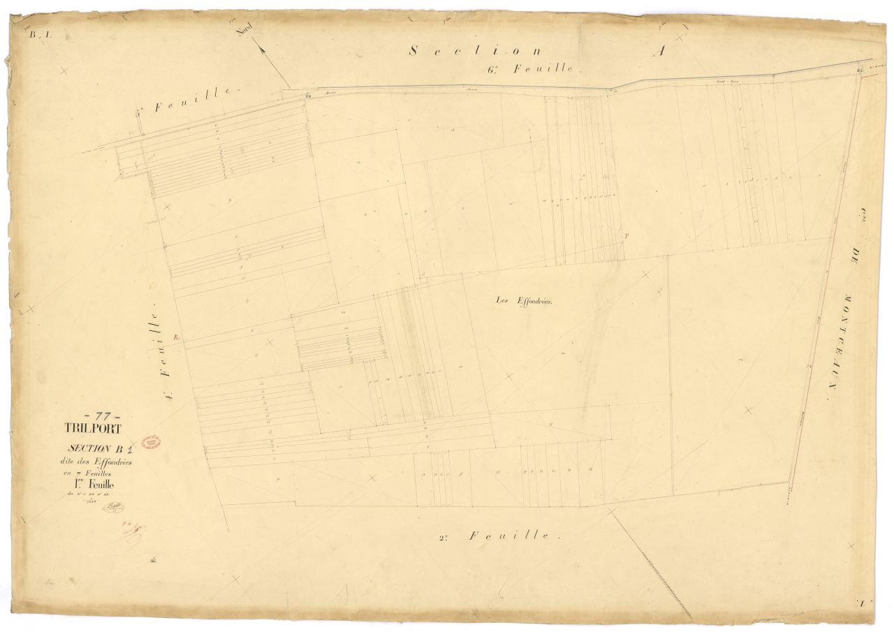 Section B dite des Effondrees, en 7 feuilles, 1ere feuille