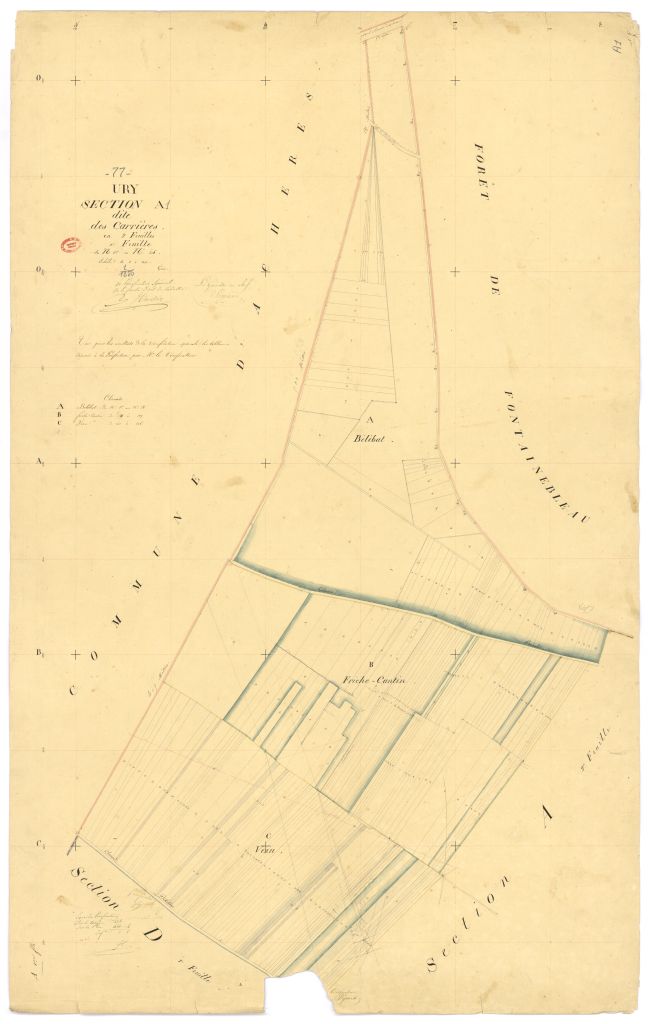 Section A dite des Carri�res, en 2 feuilles, 1ere feuille
