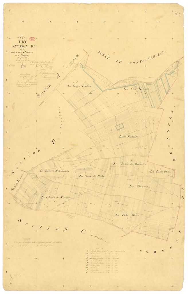 Section B dite des Clos-H�rons, en 2 feuilles, 1ere feuille