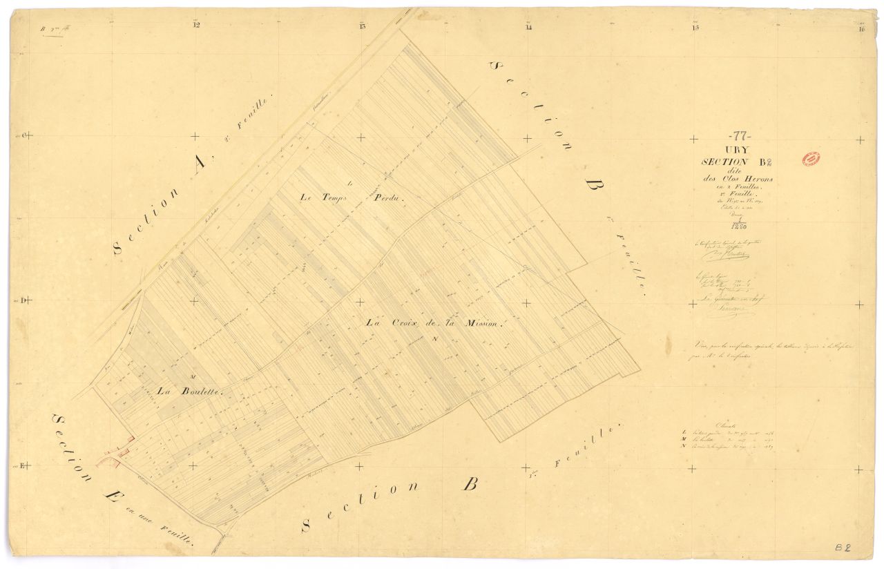 Section B dite des Clos-H�rons, en 2 feuilles, 2eme feuille