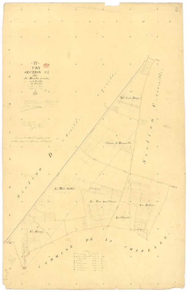 Section C dite du Moulin-�-Vent, en 2 feuilles, 1ere feuille