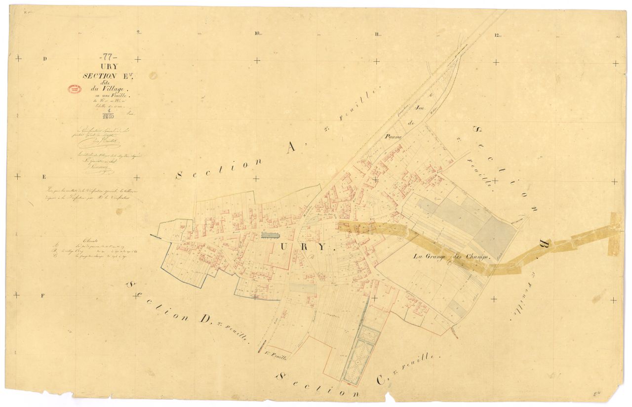 Section E dite du Village, feuille unique