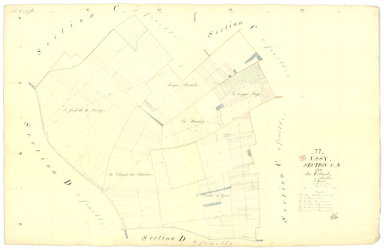 Section C dite de Voliards, en 4 feuilles, 4eme feuille