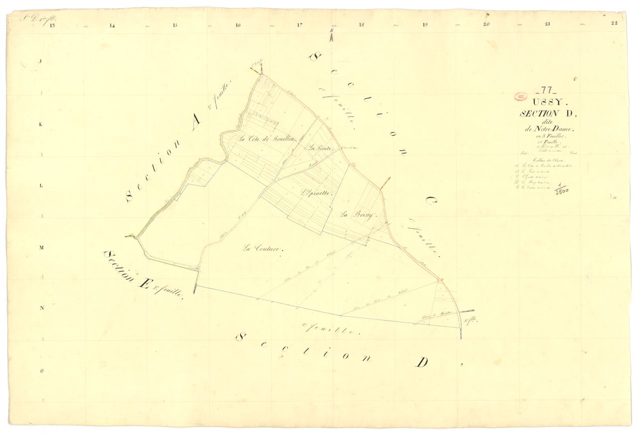 Section D dite de Notre-Dame, en 3 feuilles, 1ere feuille
